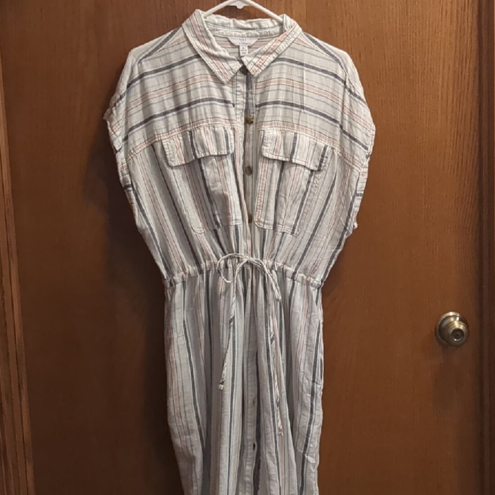 Time and Tru Multicolor Striped Dress